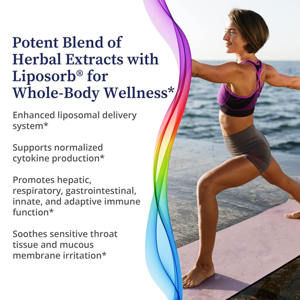 Dropper dispensing liquid from BioPure Vital-9 into glass of water