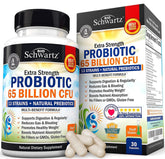 BioSchwartz probiotic 65 billion CFUs bottle