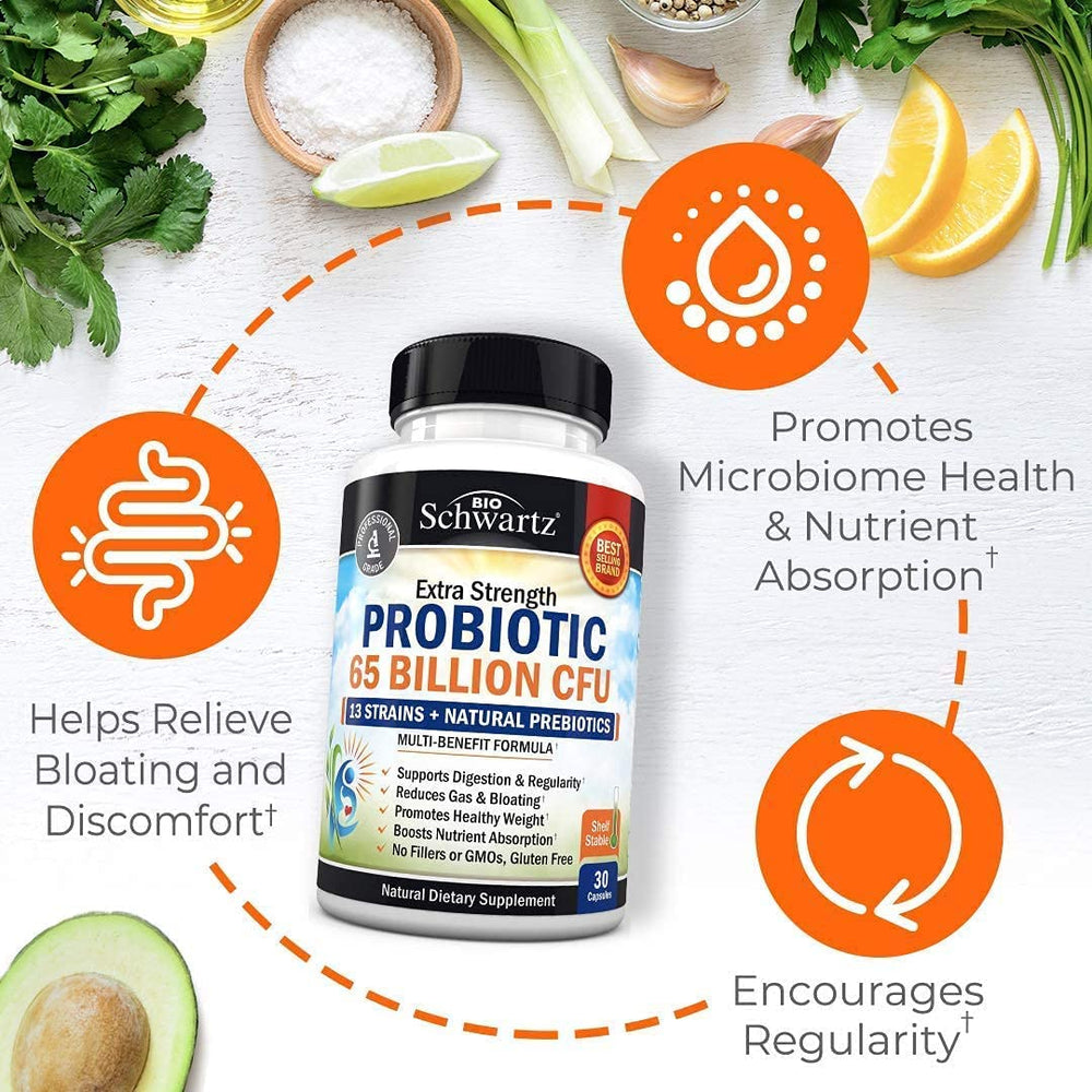 Label highlighting 13 probiotic strains