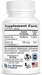 Bio-Tech D3-K2 120 Vegcaps dosage information