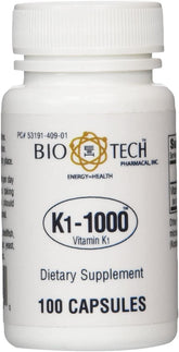 Bio-Tech K1-1000 Vitamin K1 bottle label