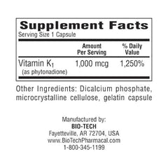 Bio-Tech K1-1000 bottle front view