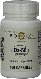 Bio-Tech Pharmacal D3-50 100-count bottle