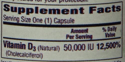 D3-50 bottle packaging and label