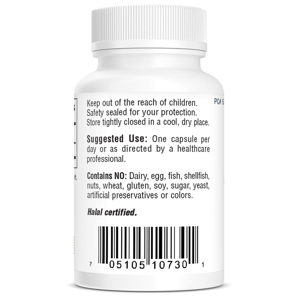 Label on Melatonin bottle indicating 1 mg per capsule