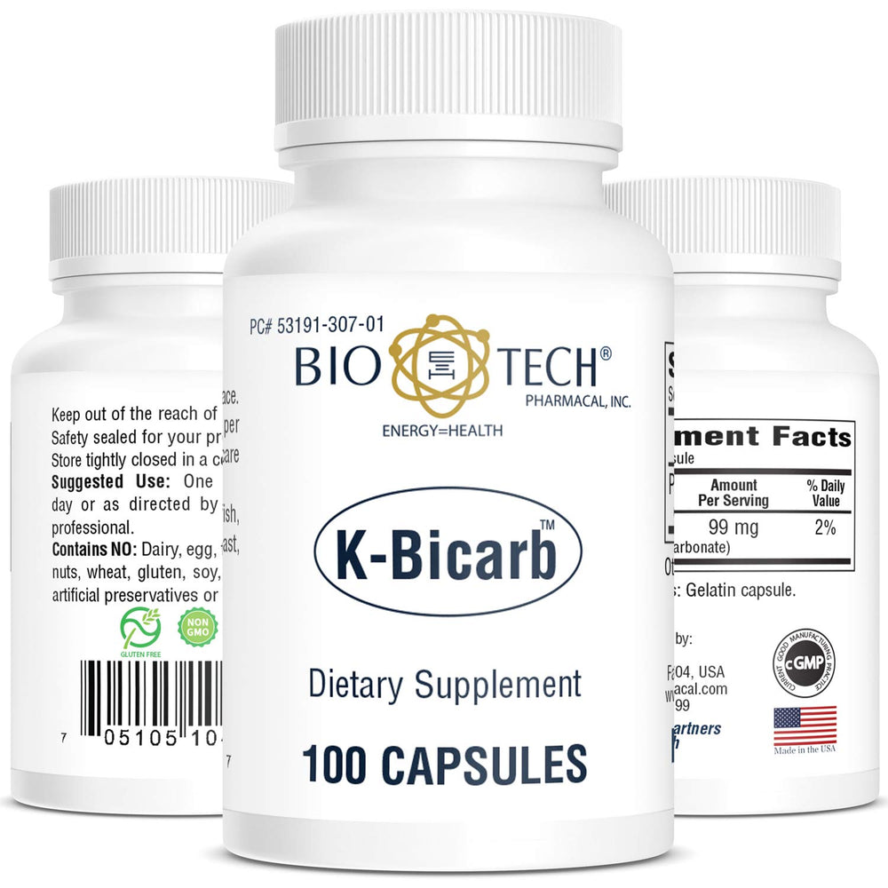 Bio-Tech Pharmacal Potassium K-Bicarb bottle label