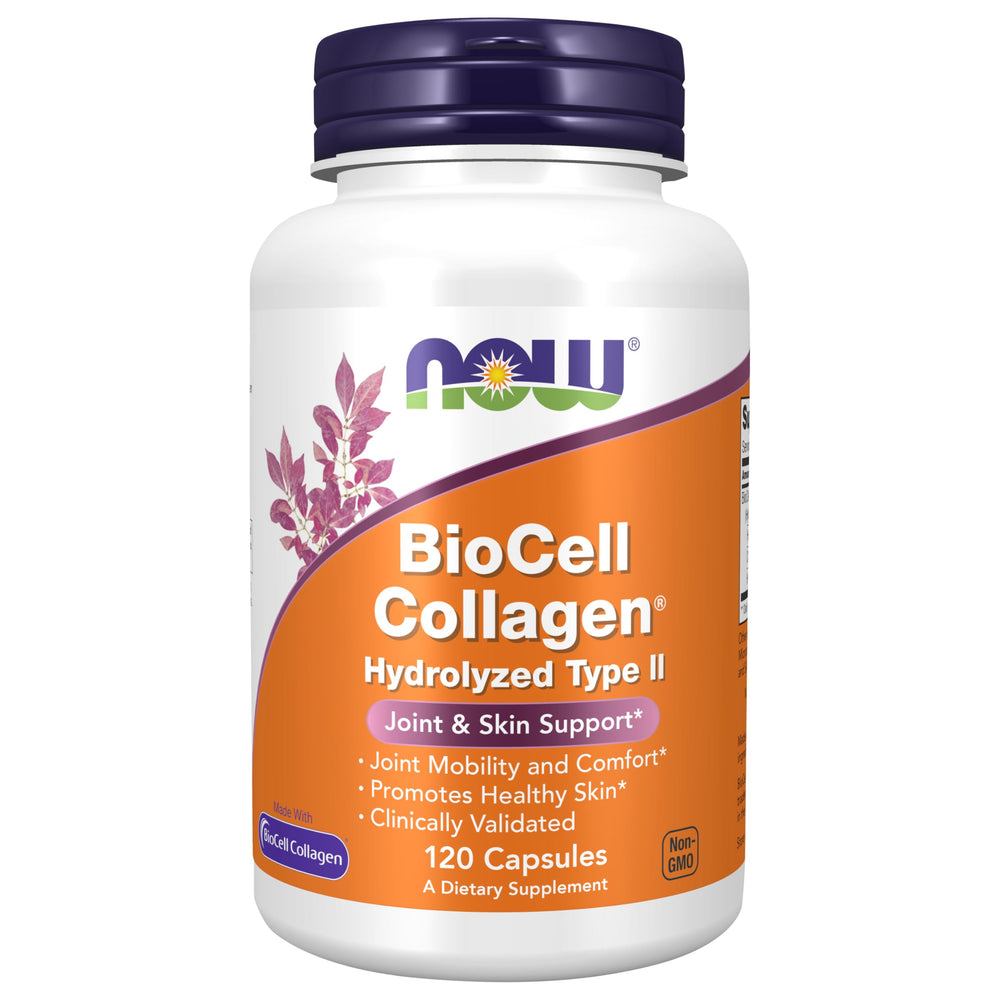 BioCell Collagen Type II Hydrolyzed 120 Veg Capsules bottle front
