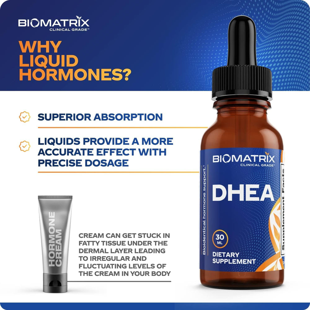 Close-up of 1.2 mg DHEA per drop for precise dosing