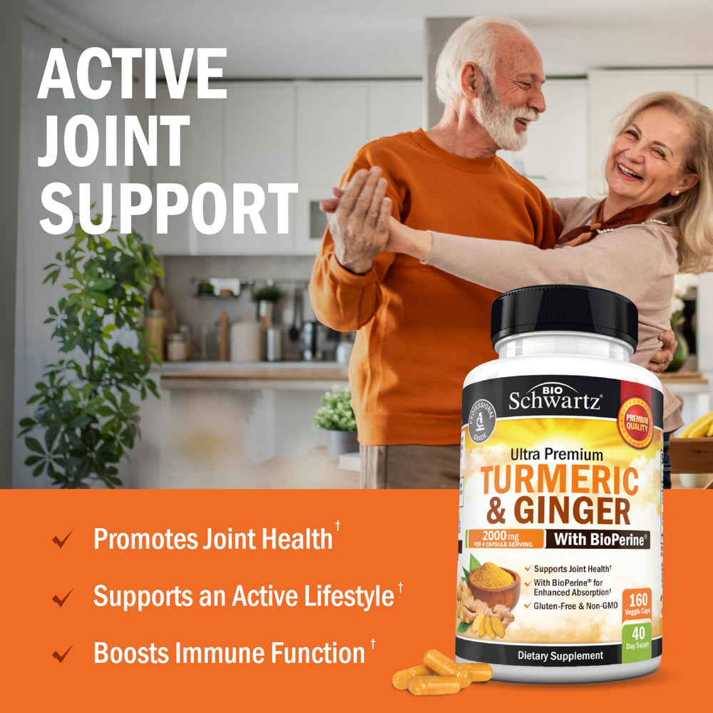 Enhanced absorption with BioPerine black pepper extract in turmeric-ginger supplement