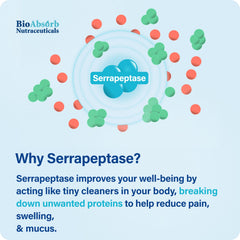 Packaging and capsule close-up for BioAbsorb Serrapeptase