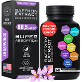 BIOACTIVE LABS saffron supplement bottle label with 60 capsules