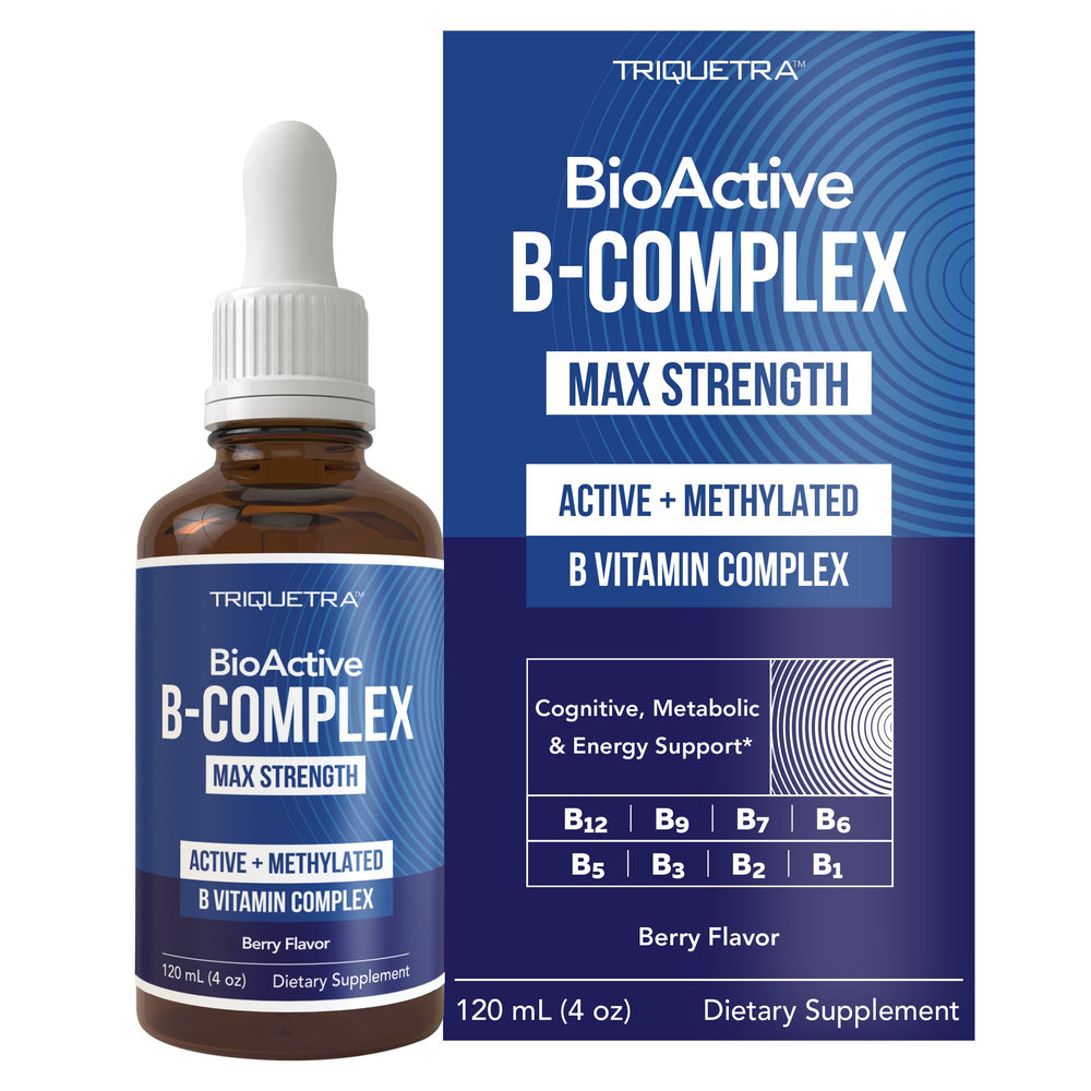 Hero bottle of BioActive Vitamin B Complex liquid 4 oz