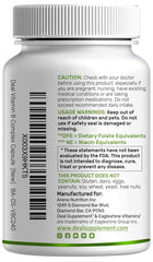 Non-GMO B vitamin supplement label