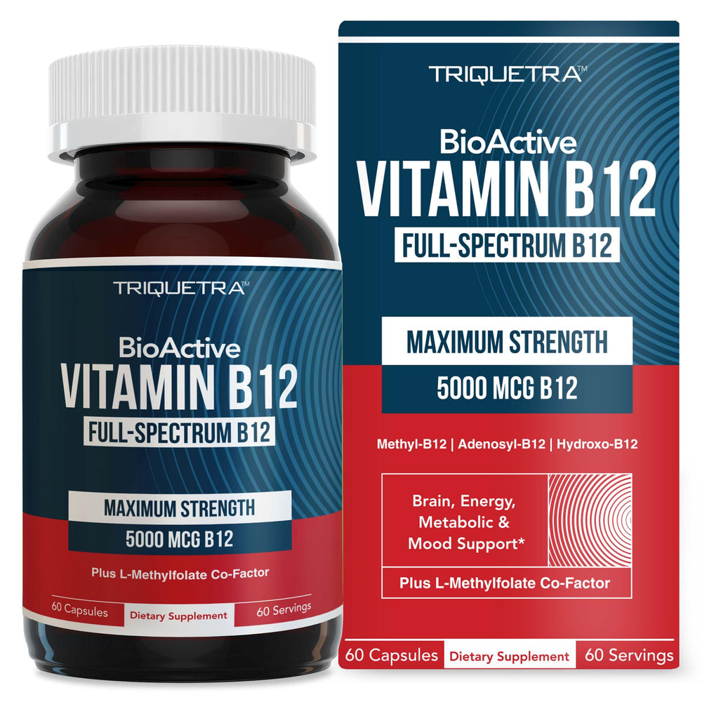 Bottle of BioActive Vitamin B12 5000 mcg