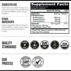 Vegan organic Vitamin B12 supplement packaging