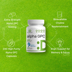 Diagram illustrating bioavailable choline replenishment by Alpha GPC