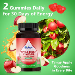 Biobor gummies packaging shot communicates convenient daily ACV intake