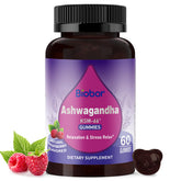 Front view of Biobor Ashwagandha Gummies bottle