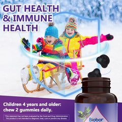 Dosage guidance for kids (ages 4+) 2 gummies per day