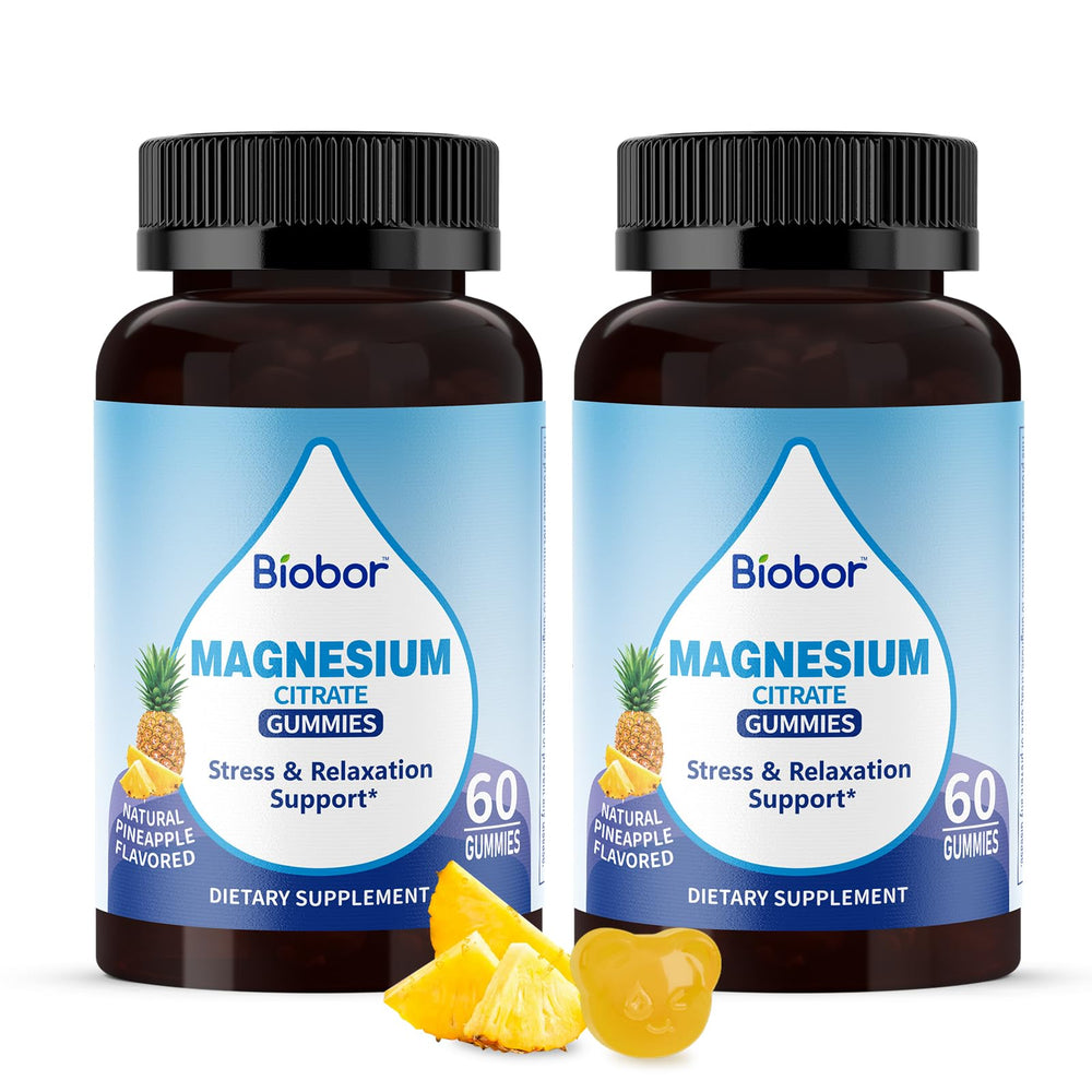 Biobor Potassium Magnesium Gummies bottle on a clean surface