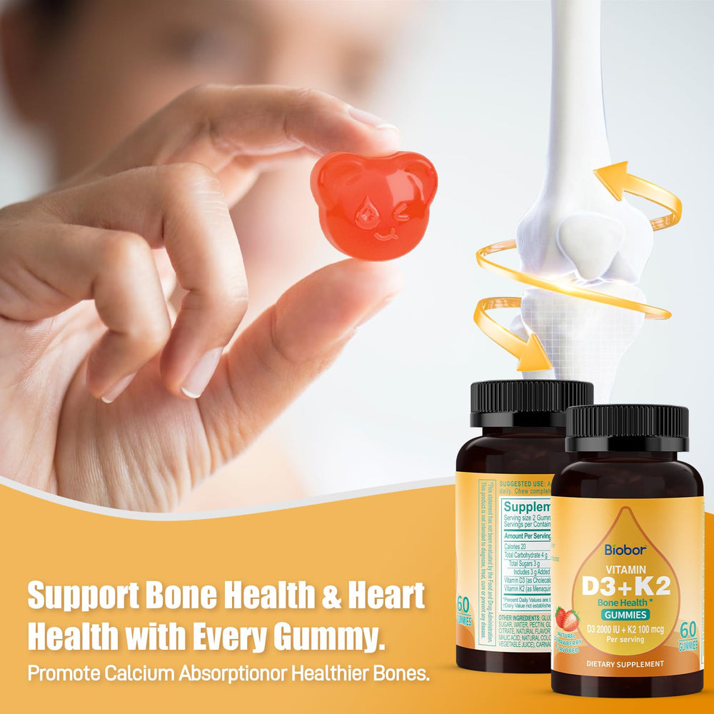 Biobor Vitamin D3 K2 Gummies packaging with seal