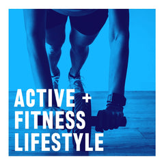 Biochem chocolate protein powder on counter ready to mix after workouts.