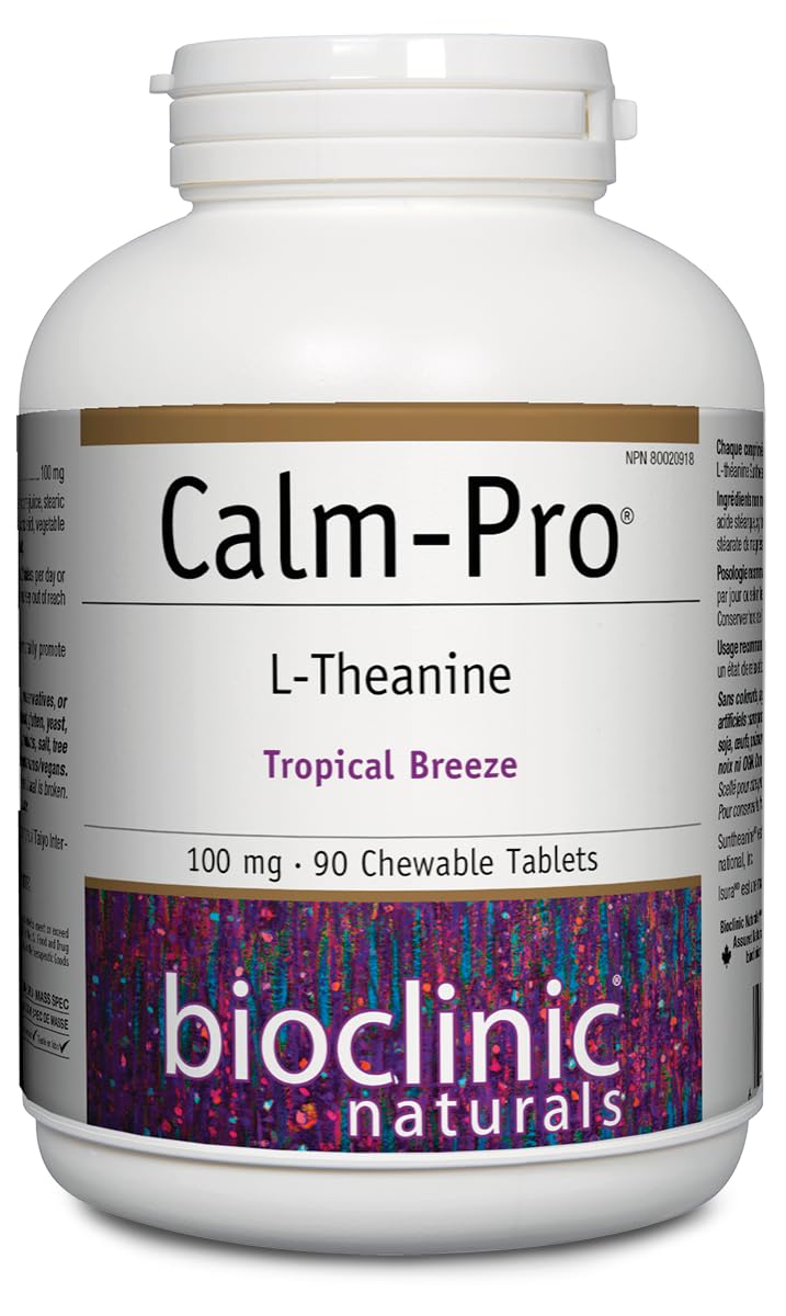 Bioclinic Calm Pro chewable tablets bottle label