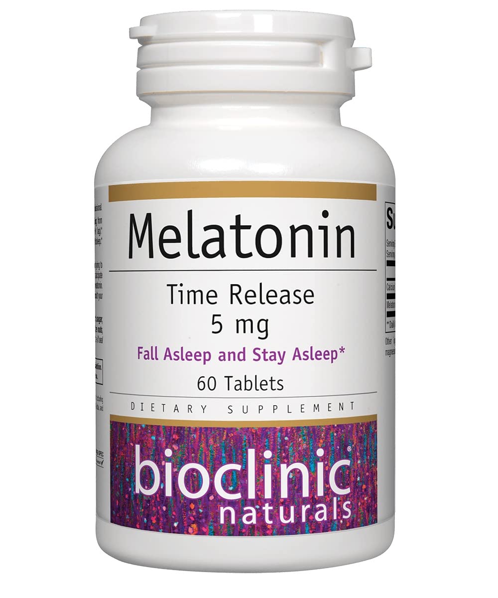 Bioclinic Naturals Melatonin Time Release 5 mg 60 tabs bottle