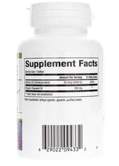 Vitamin D3 softgels blended with organic flaxseed oil