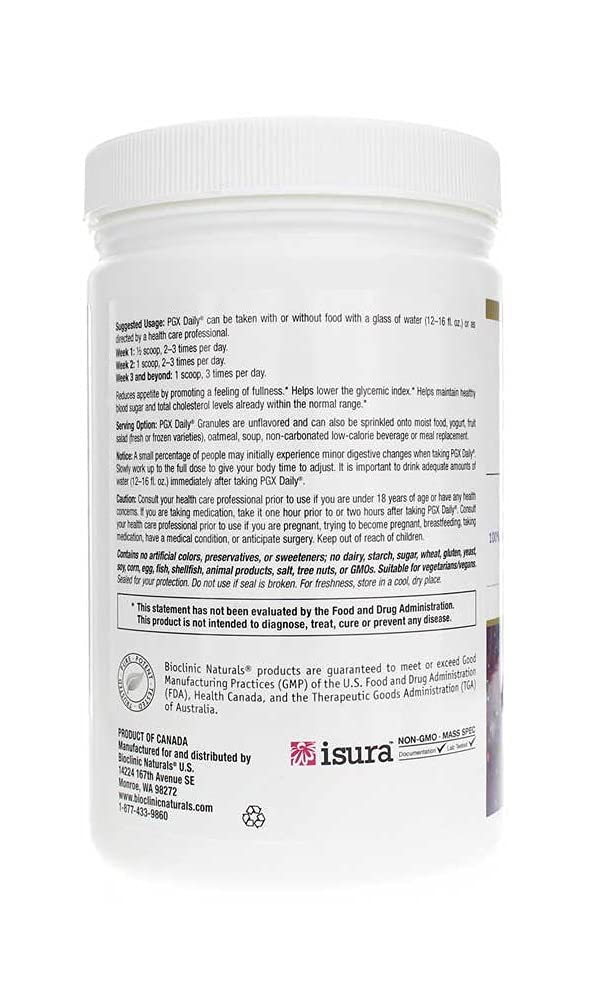 Scoop with Bioclinic PGX Daily Granules Unflavored 300g in a bowl
