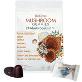 Biodepot 24-in-1 Mushroom Gummies front packaging (80-count)