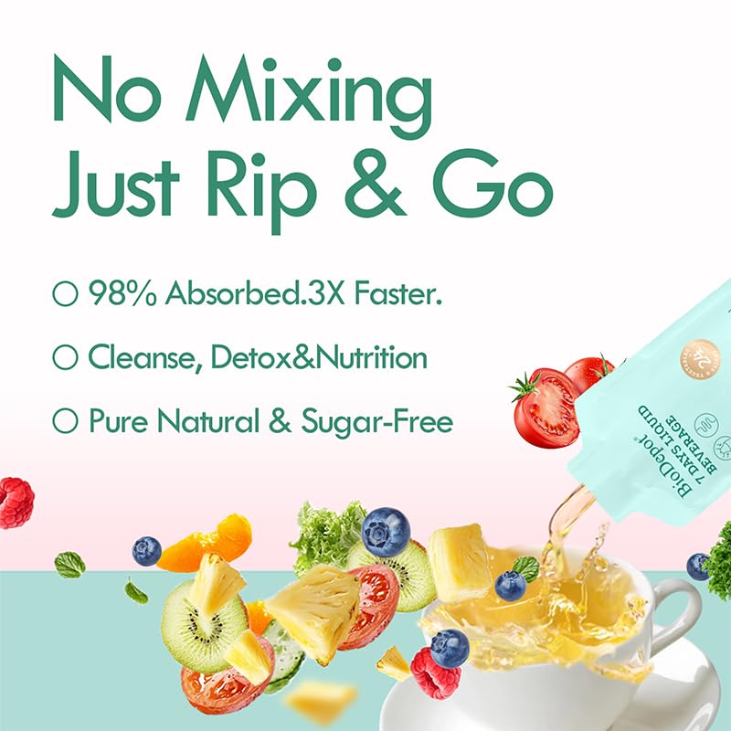 Liquid probiotic drink being poured into a glass