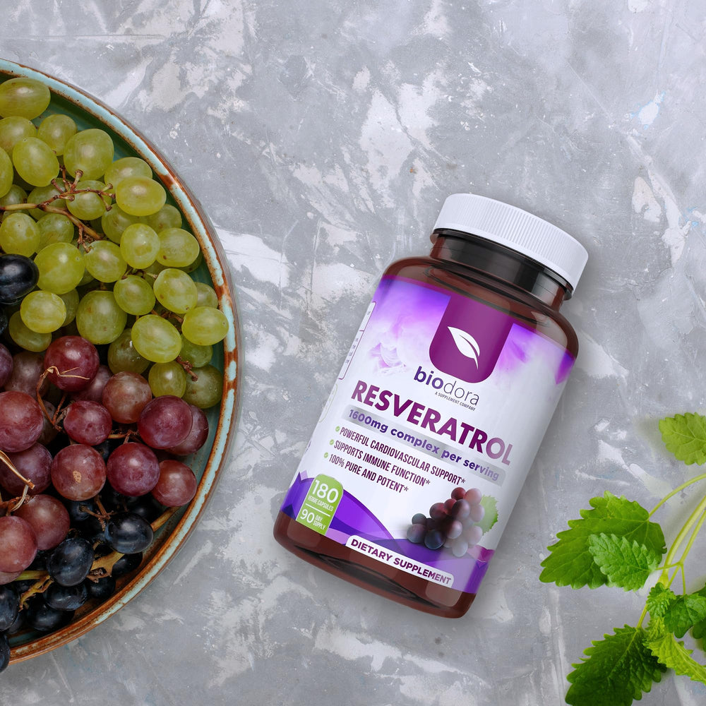 180 capsules bottle for Biodora Resveratrol 1600mg
