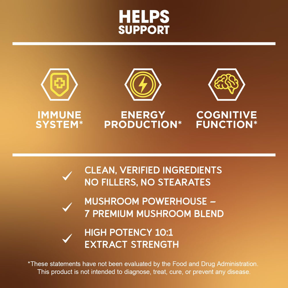 Vegan, Non-GMO Mushroom Complex – Made in USA