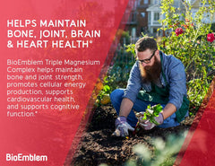 Supplement facts panel for BioEmblem Triple Magnesium Complex