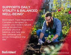 BioEmblem Triple Magnesium Complex information card highlights ingredient versatility.