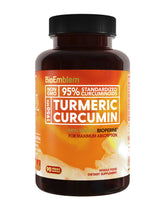 BioEmblem Turmeric Curcumin bottle with BioPerine and 95% curcuminoids