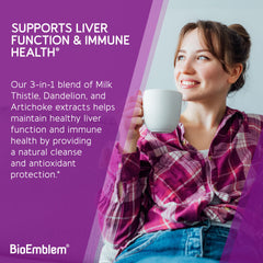 Vegan, Non-GMO liver support supplement packaging