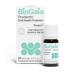 BioGaia Prodentis dental probiotic drops bottle and packaging