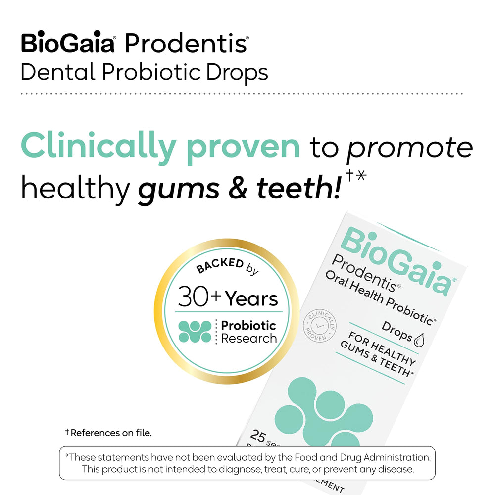 Unflavored Prodentis bottle label close-up