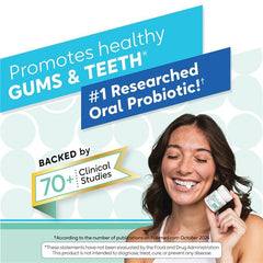 BioGaia Prodentis mint lozenge melt delivers probiotics after brushing.