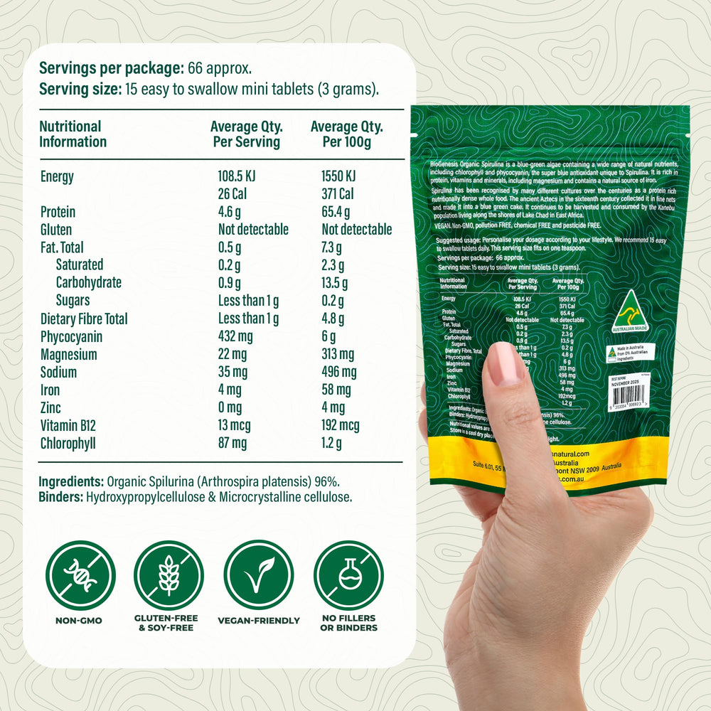 Contains B vitamins in mini tablets