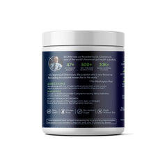 Graphic showing 36 superfoods and 29 antioxidants in BIOHM Greens