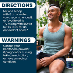 BIOHM Super Greens mixed berry flavor powder