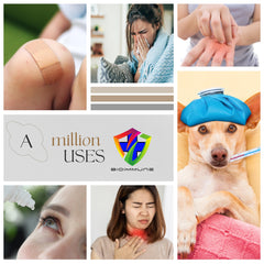 Close-up of tiny silver nanoparticles illustration