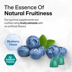 BIO KRAUTER L-Glutathione Gummies blue-light glow emphasizes natural flavor cue.