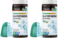 BIO KRAUTER L-Glutathione Gummies pack shot shows two vegan boxes for convenience.