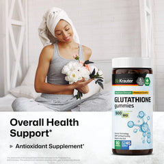 BIO KRAUTER L-Glutathione Gummies vegan ingredients seal signals clean label.
