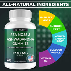 Gummies ingredients and nutrition label