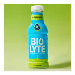 Detailed label on BIOLYTE Watermelon 16oz bottle